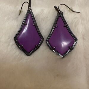 KS Purple and Gunmetal Earrings